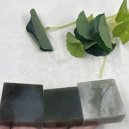 3件价新疆和田玉且末四方料牌子料边角料DIY戒指玉石料毛料包邮t