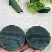 2件价新疆和田玉且末意境牌子边角料手镯芯圆牌镇纸下脚料 包邮