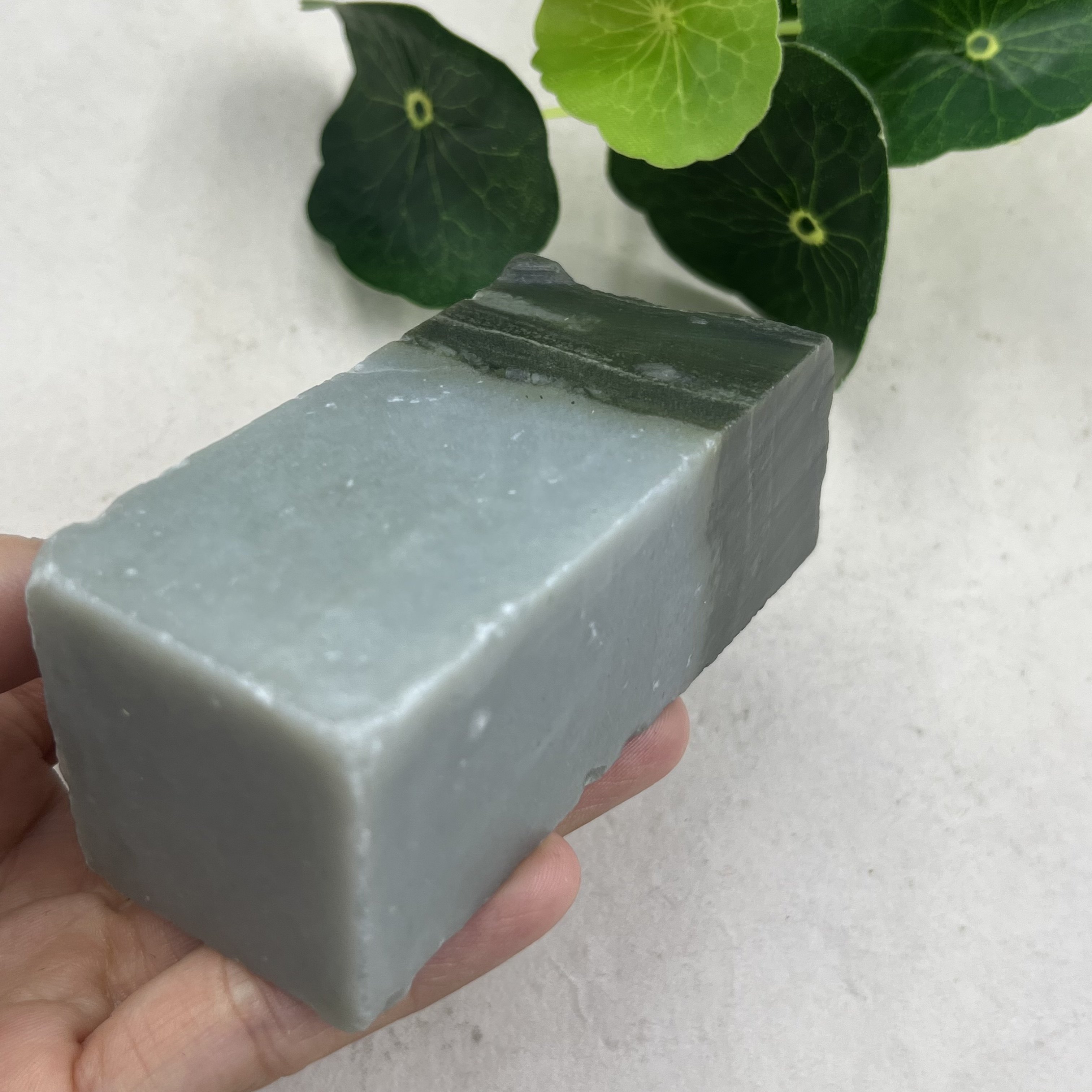 新疆和田玉特色相间印章料把件玉石料毛料下脚料包邮男女262克x