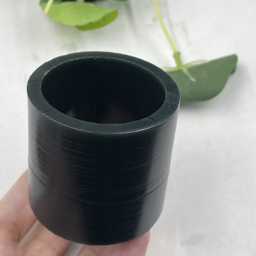 新疆和田玉青玉且末高筒圆筒边角料圆圈笔筒DIY车挂手牌包邮90克t