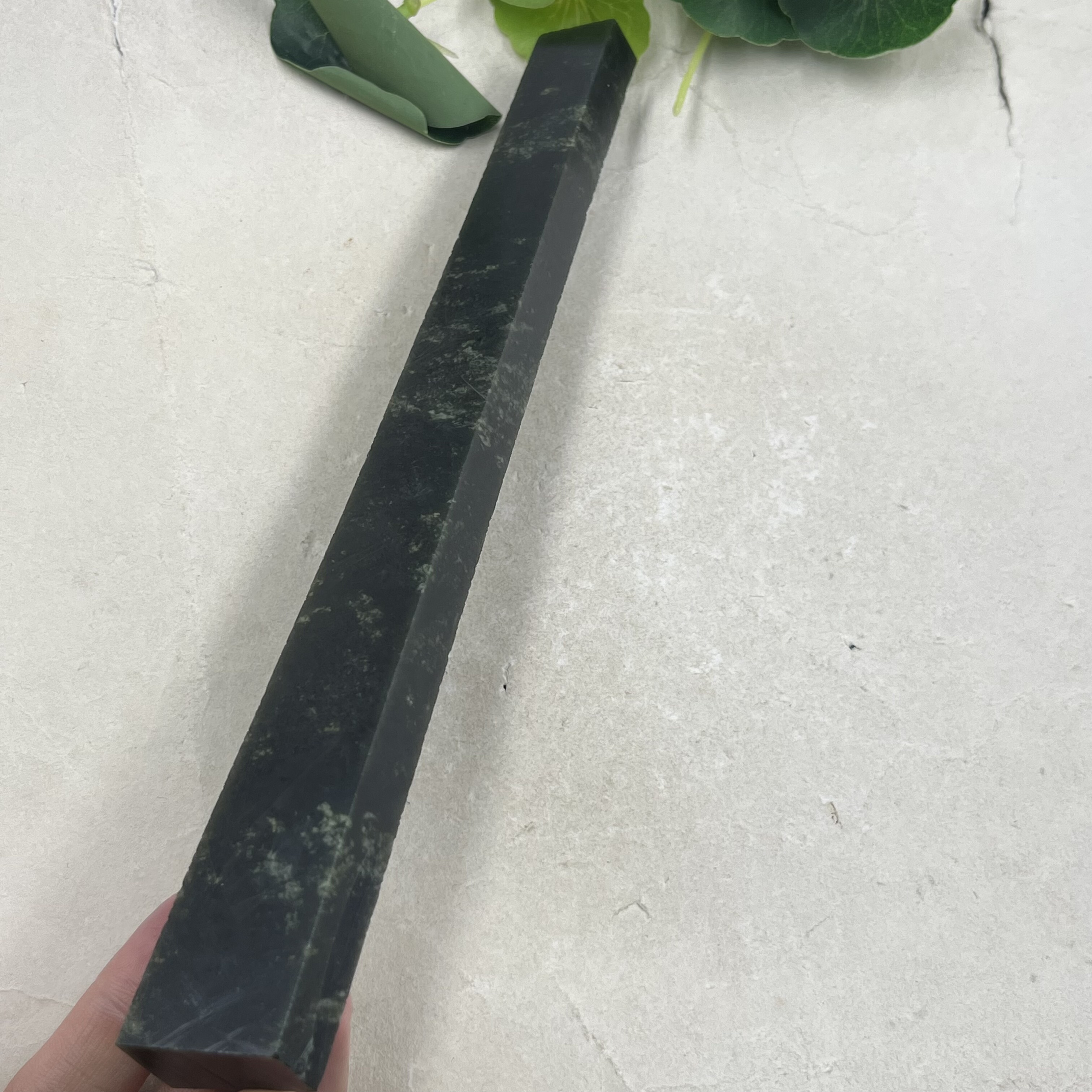 新疆和田玉青玉长条镇纸镇尺边角料发簪料玉石料下脚料t包邮21cm