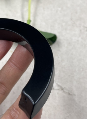 新疆和田玉墨玉平安如意弧形手饰半圆手镯把玩挂件包邮26克带证书