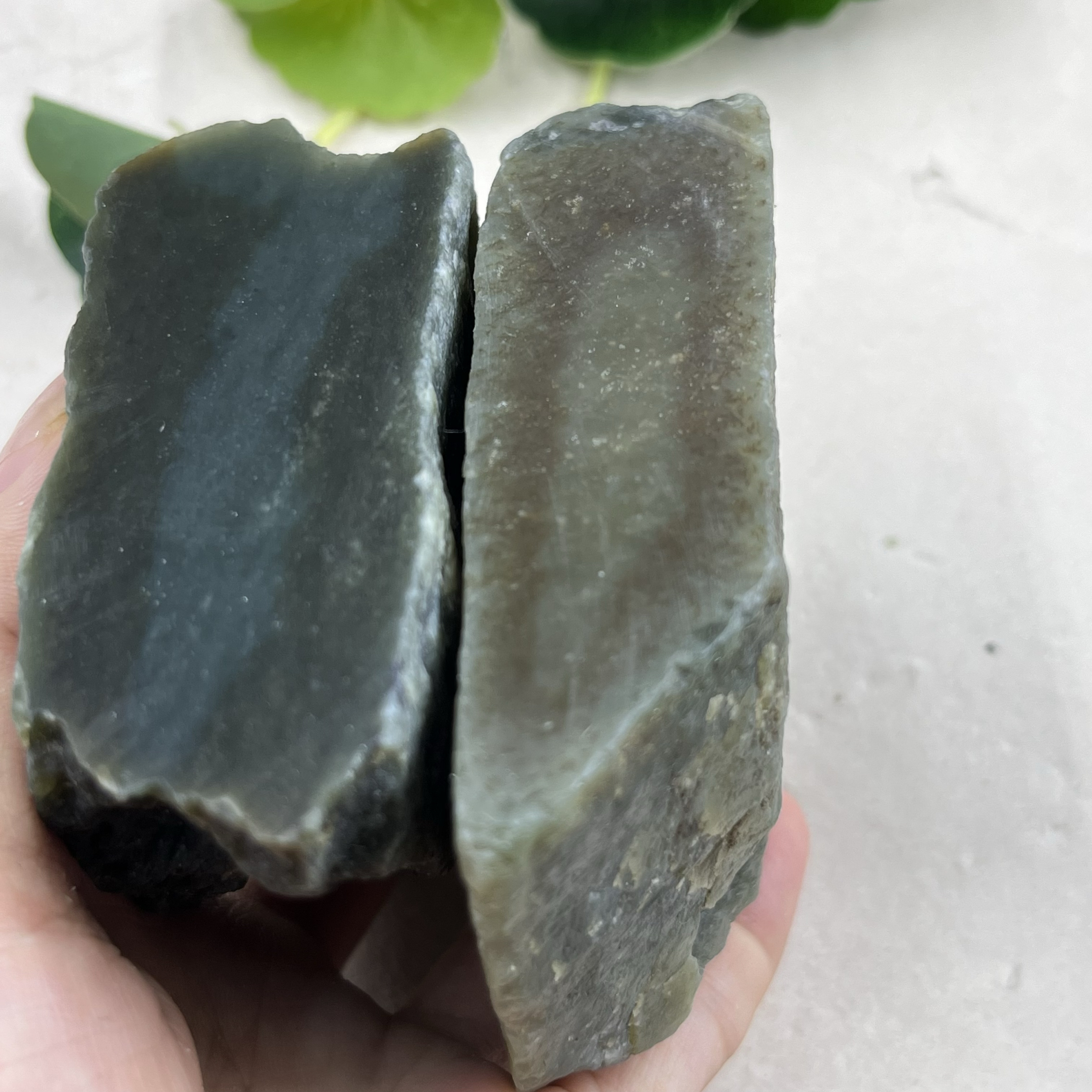 2件价新疆和田玉糖玉且末鱼缸造景摆件边角料玉石料毛料标本包邮t