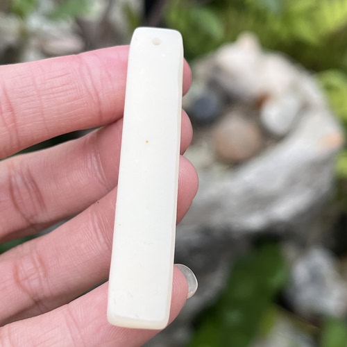 新疆和田玉白玉白度好书签边角料长条薄片牌子DIY风铃男女包邮4克