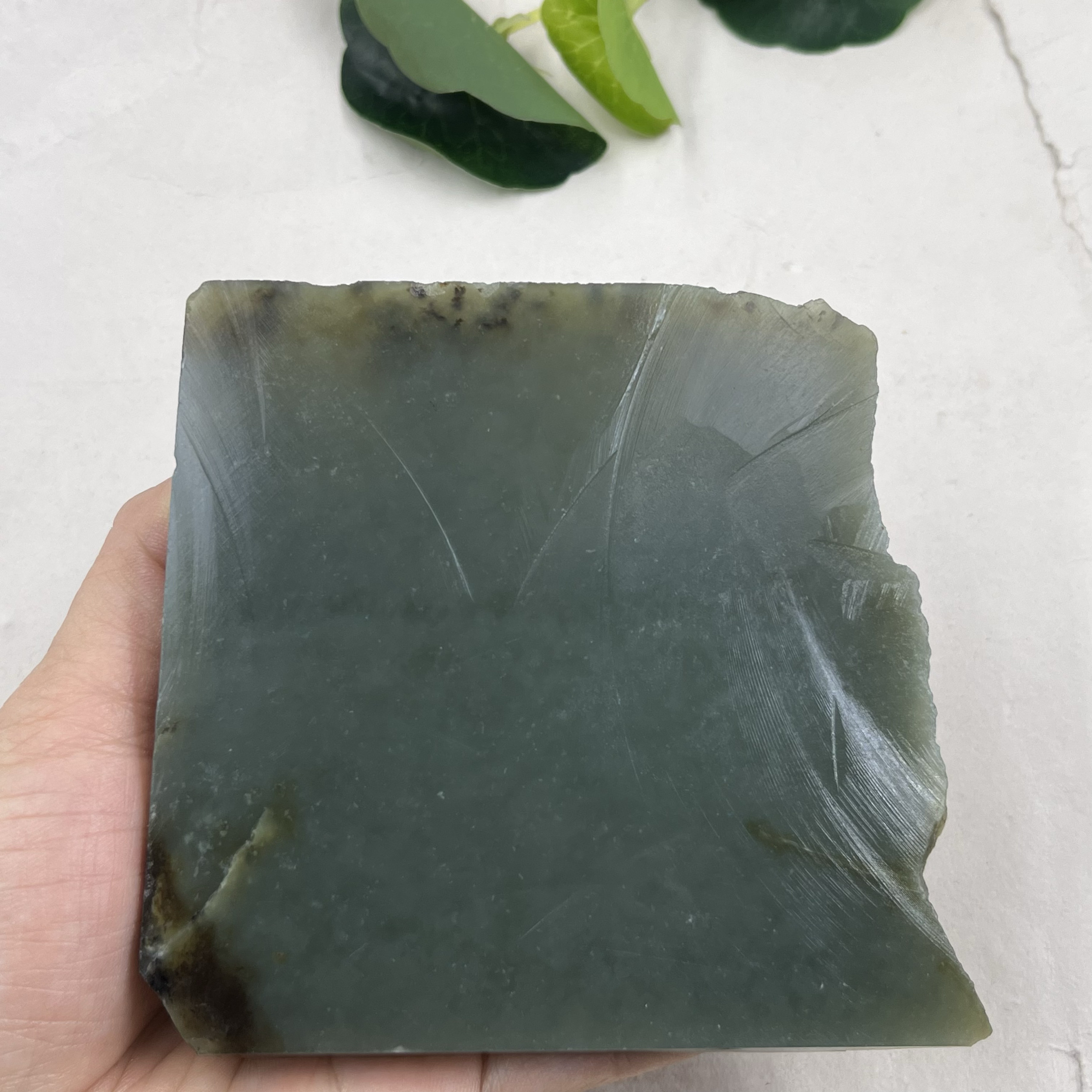 新疆和田玉且末四方料边角料刮痧玉石板下脚料DIY挂件包邮176克x