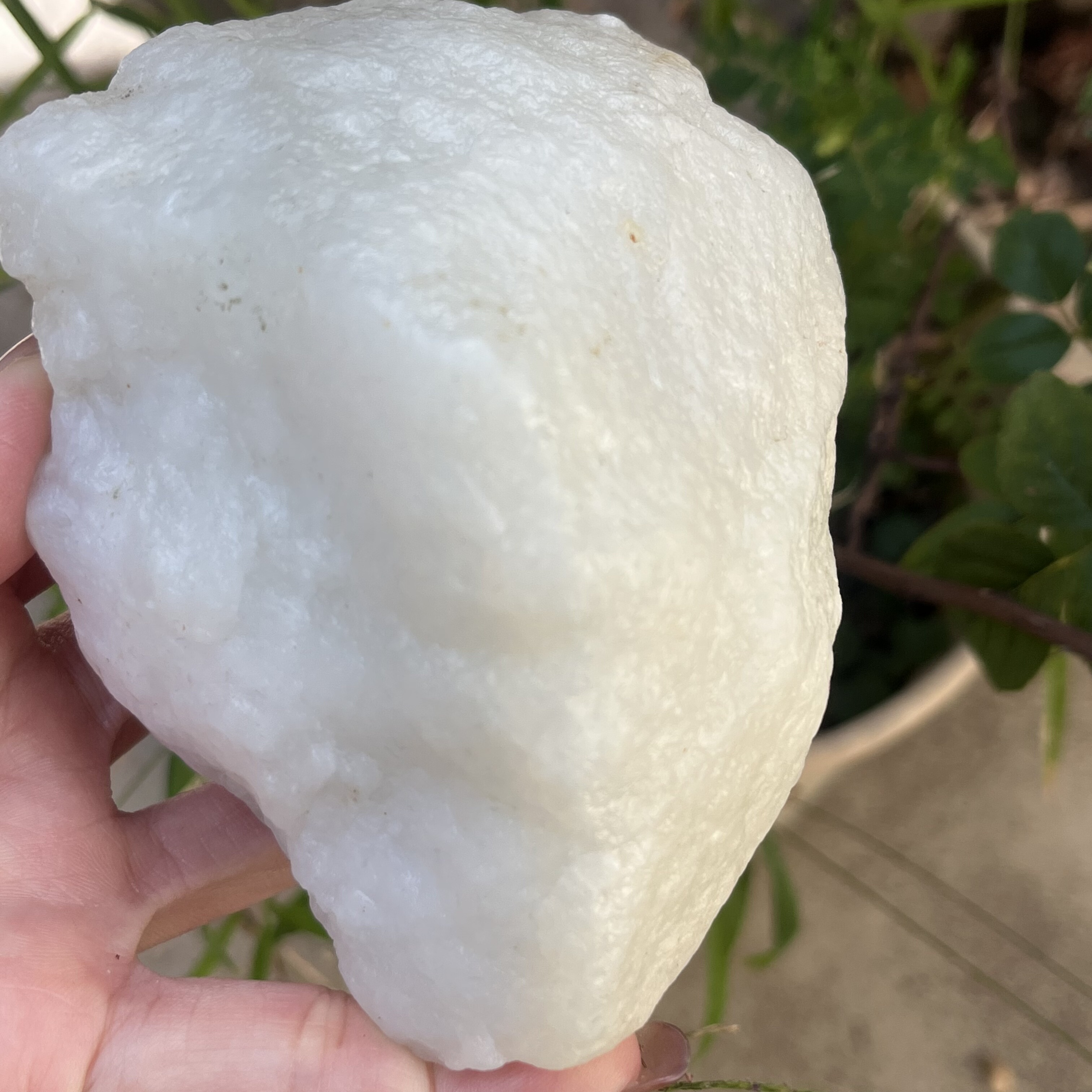 新疆和田玉白玉一级白原石边角料玉石毛料下脚料标本料包邮556克