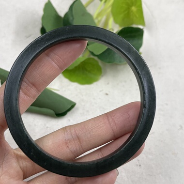 新疆和田玉青玉且末手镯57圈口边角料圆圈鱼缸造景圆环毛料包邮t