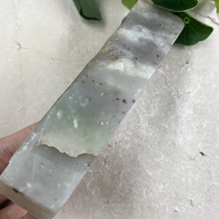 新疆和田玉烟紫带翠印章料边角料镇尺 下脚料磨刀石玉石料包邮40x