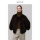 KC皮草 年轻圆领纯色水貂外套女 时尚 双十一限时85折 皇冠级短款