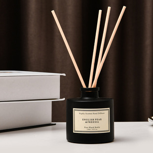纯黑系列 无火香薰香水家用房间酒店香薰礼盒植物精油香薰