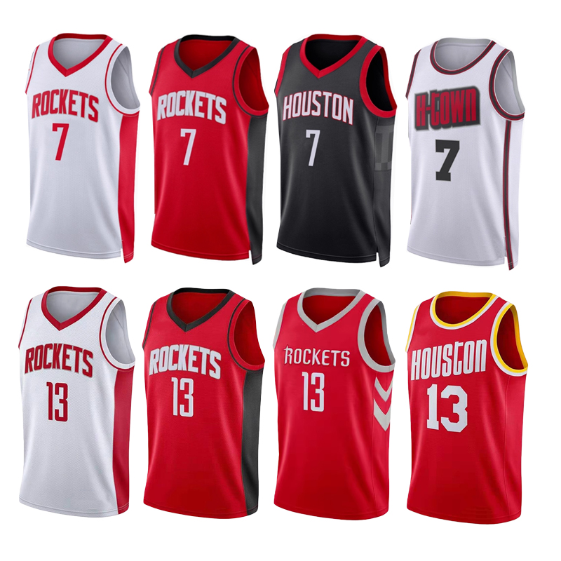 正品火箭队杜兰特哈登申京球衣