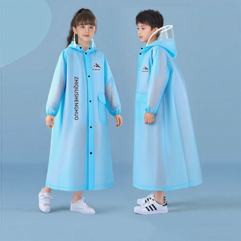 儿童雨衣带书包位长款全身防暴雨男女童中小学生上学专用骑行雨披