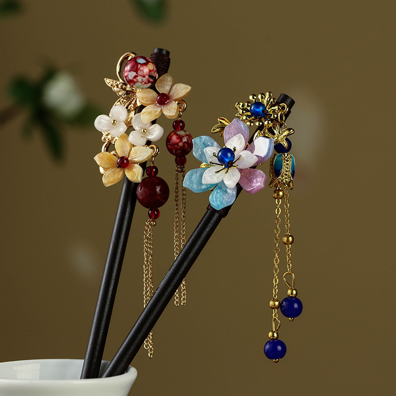 新中式发簪流苏步摇手工古风簪