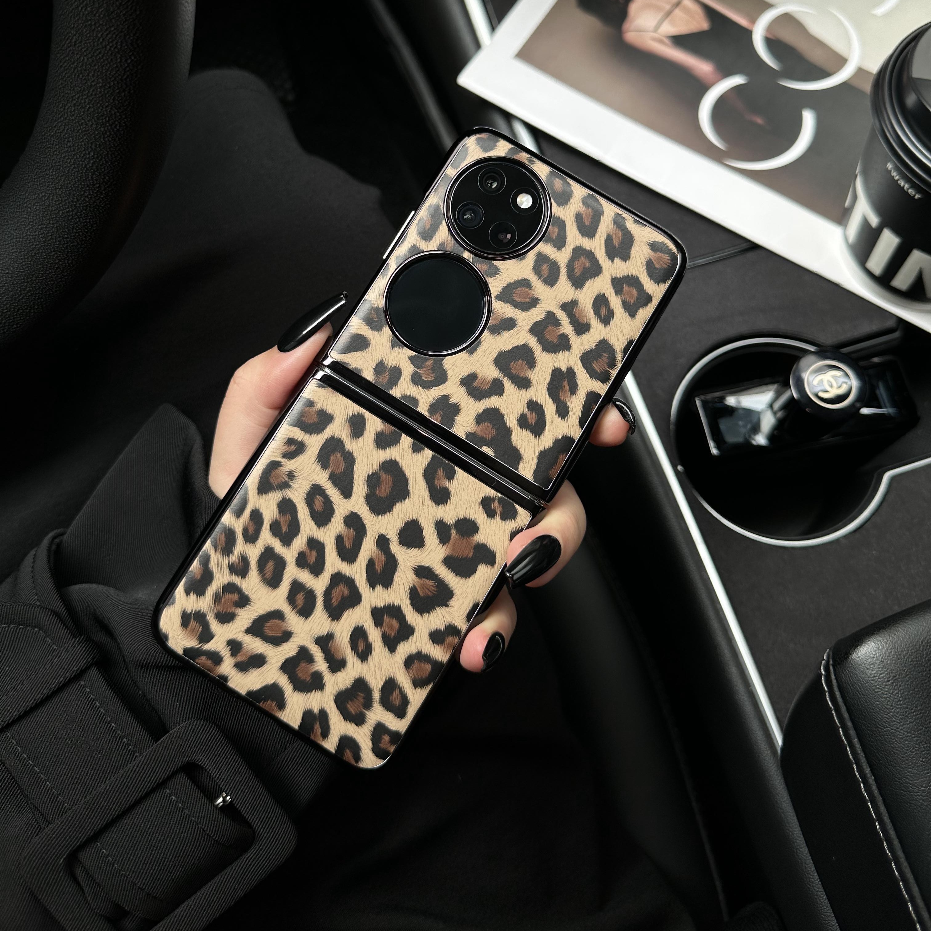 Pocket2折叠手机壳新款欧美豹纹