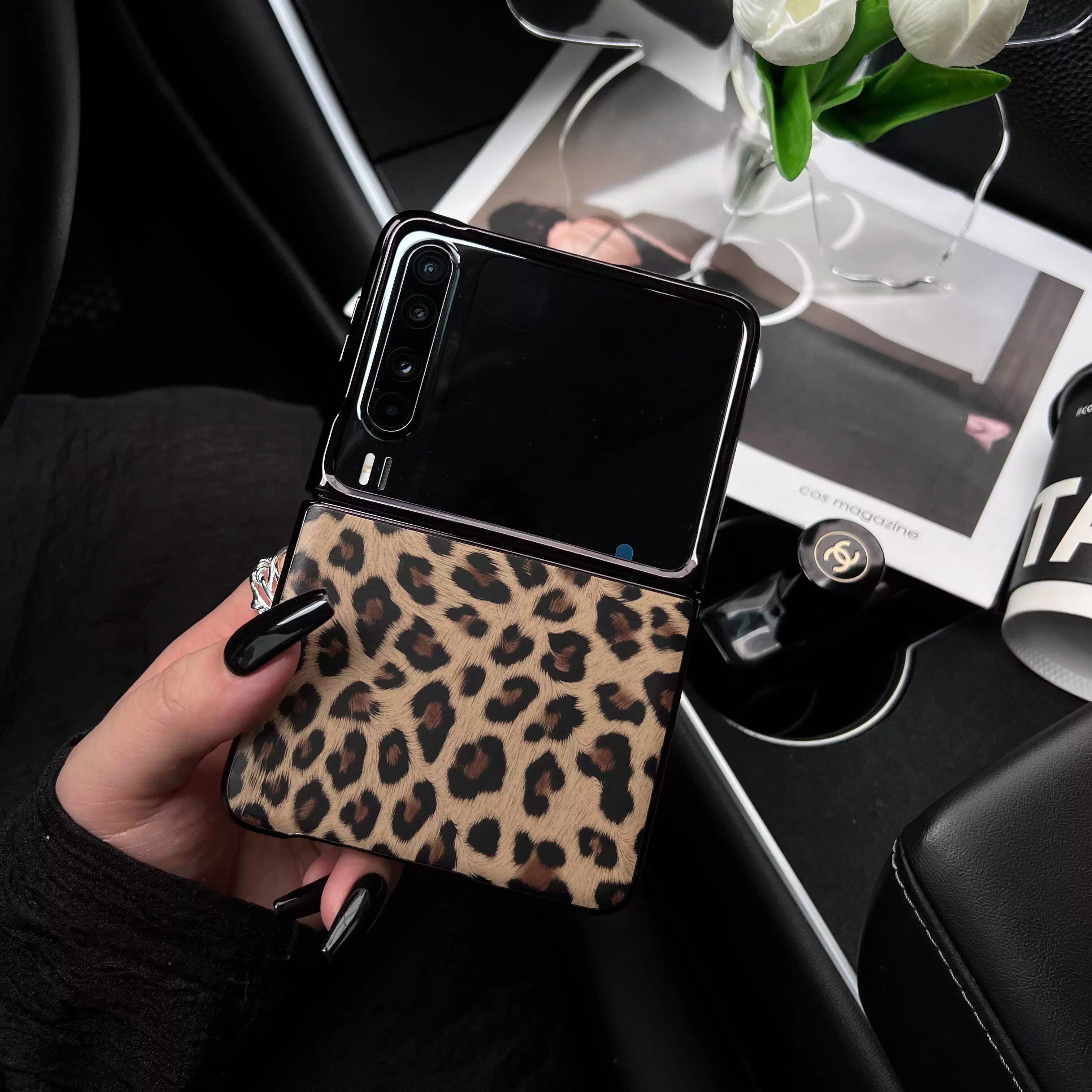 【时尚限定豹纹】适用于华为purax手机壳新款复古欧美ins风保护套purax典藏版阔折叠外壳女神高颜值性感1610