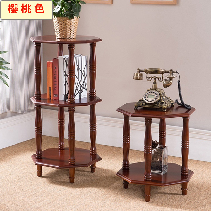 美式实木阳台花架花盆架子简约木质花几欧式客厅置物架绿萝架多层