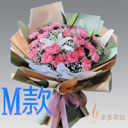 生日纪念康乃馨黑龙江牡丹江花店送花东安区阳明区爱民区鲜花快递
