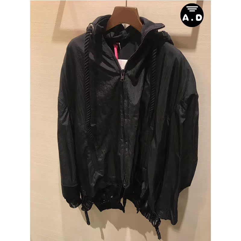 阿弟日本代购 Y's 山本耀司 下摆褶皱束边尼龙女士夹克上衣|ruв категории Женская одежда, женской одежды - от Buy2taobao.com для оказания профессиональной услуги покупки агента Taobao