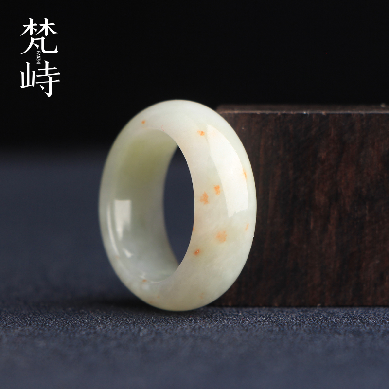 梵峙19.4翡翠戒指指环撒金大圈口