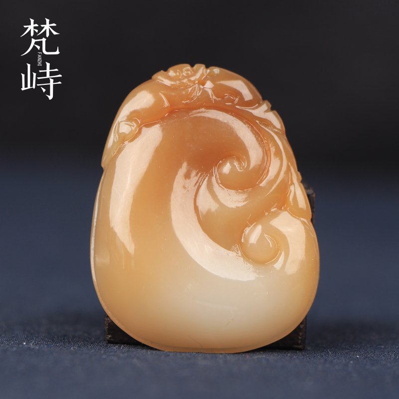 梵峙和田玉吊坠挂件如意糖玉