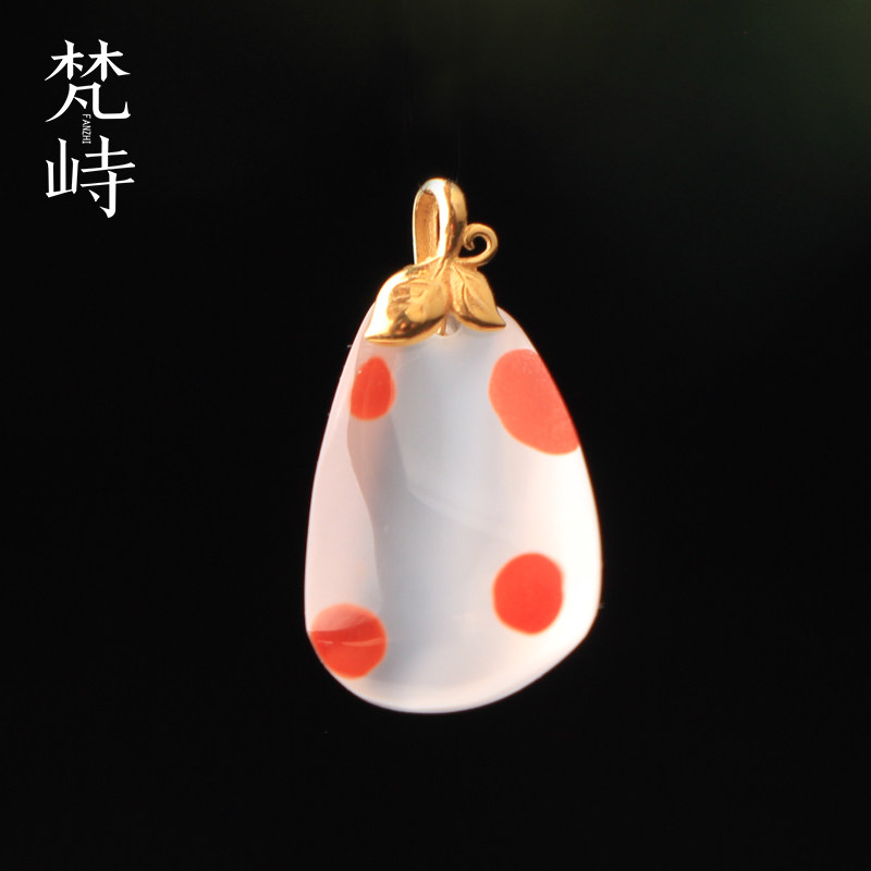南红玛瑙吊坠挂件18K金送证书