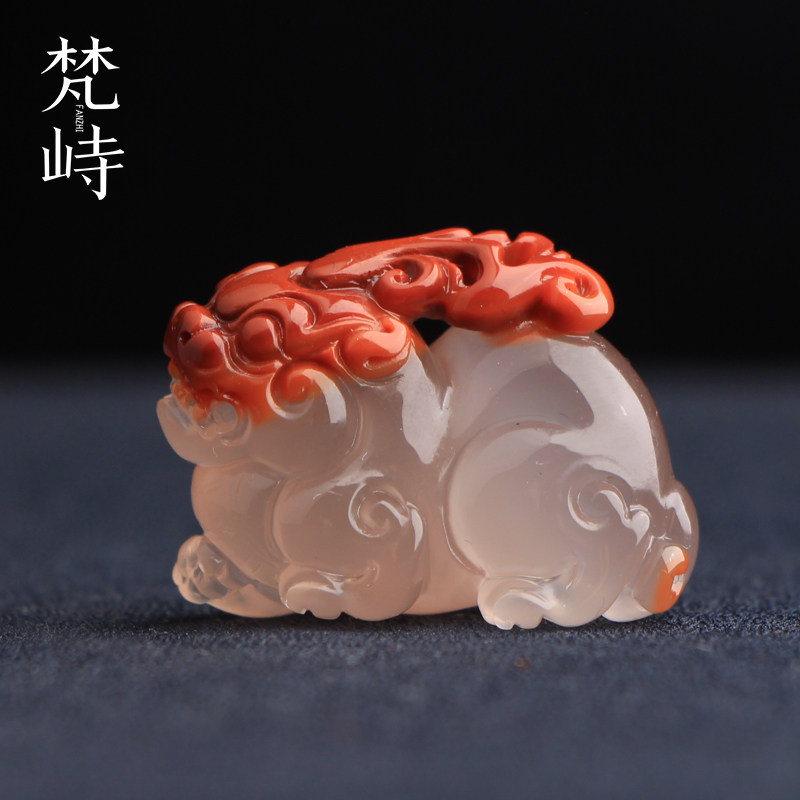 梵峙南红玛瑙貔貅鸿运当头挂件吊坠