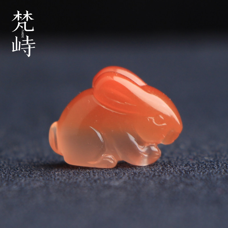 梵峙南红玛瑙生肖兔橘色挂件吊坠小提留高冰飘川料原矿送证书,饰品/流行首饰/时尚饰品新,颈饰,淘宝优惠券,粉丝福利购,淘宝优惠卷