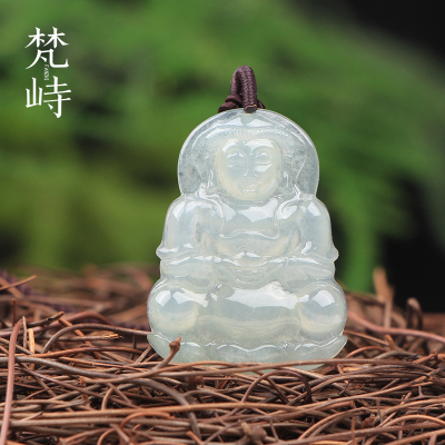 男款挂件冰糯种翡翠观音