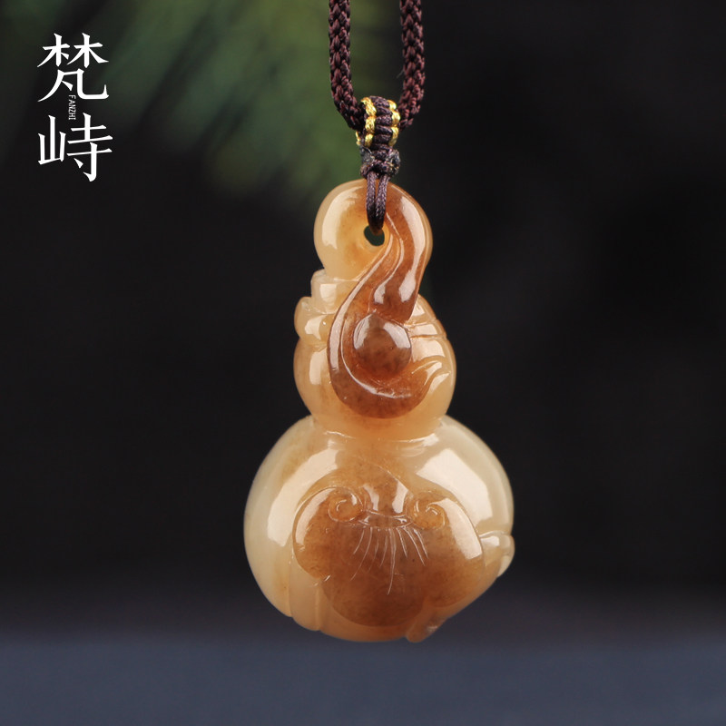 梵峙和田玉糖玉葫芦挂件吊坠如意福禄寿送证书