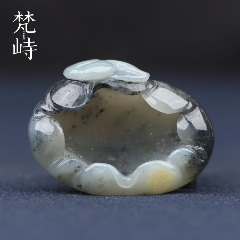 梵峙笔洗摆件和田玉青花玉