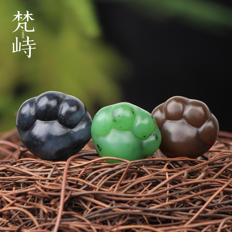 梵峙和田玉吊坠青花挂件碧玉糖玉猫爪吊坠可爱精致玉石坠