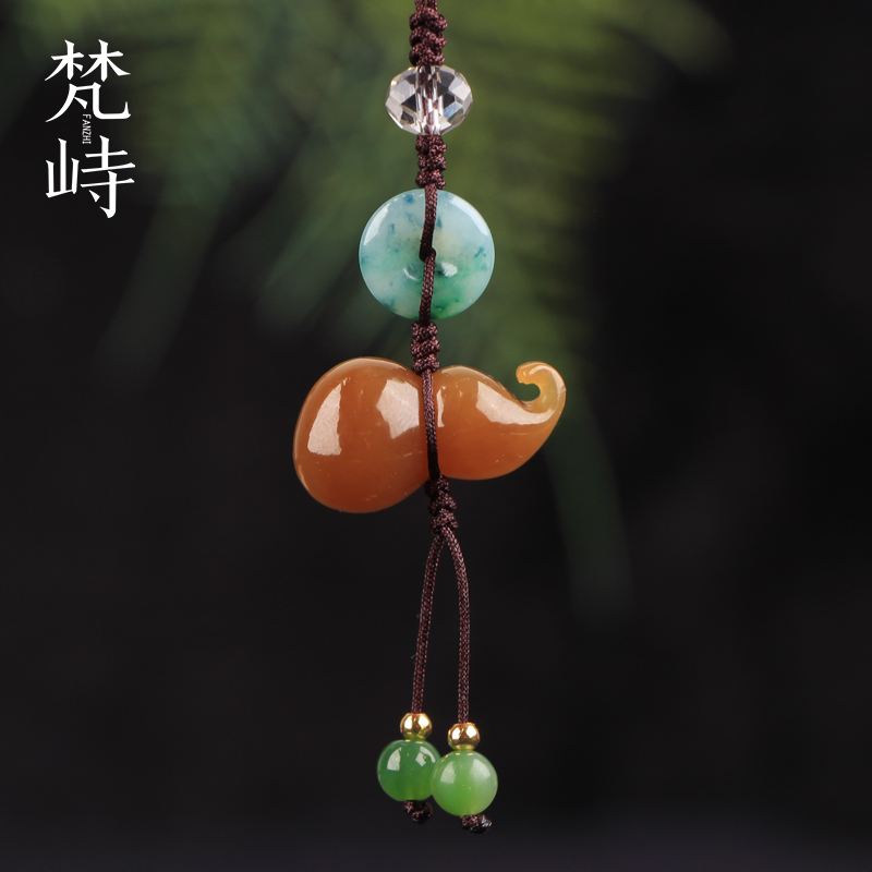 梵峙葫芦压襟挂件和田玉糖玉