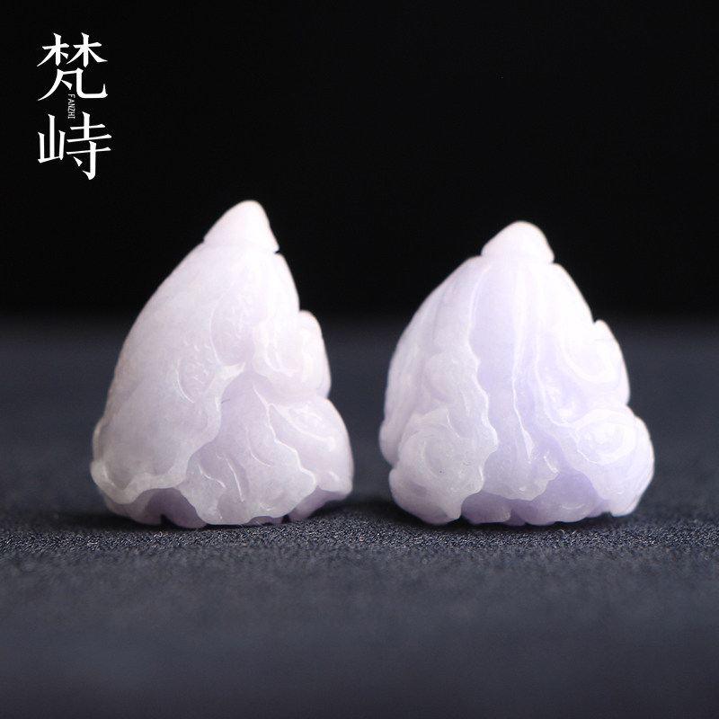 梵峙翡翠白菜挂件吊坠紫罗兰