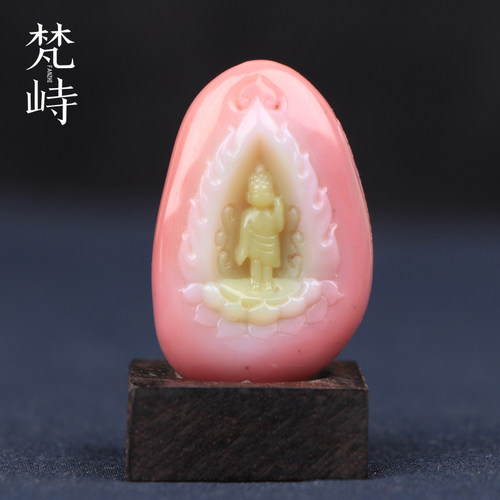 佛公吊坠盐源玛瑙梵峙