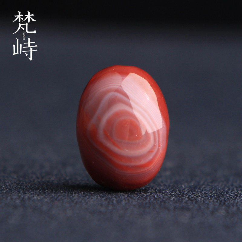 梵峙12.4南红玛瑙缠丝天眼枣珠桶珠路路通单珠多宝珠川料原矿送证