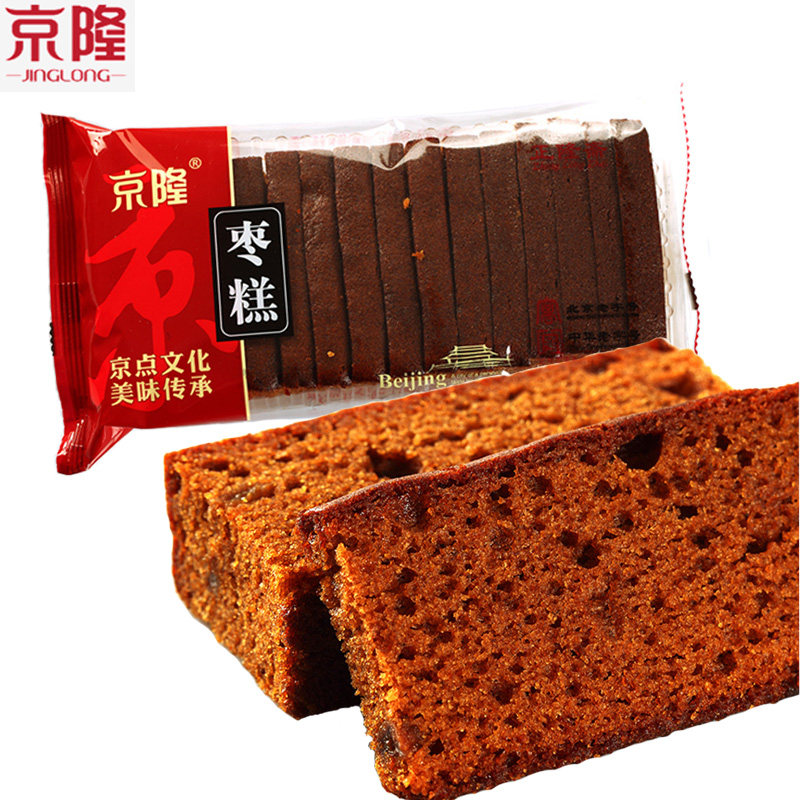 京隆枣糕250克正隆斋老北京传统糕点早点休闲零食切片蛋糕软面包