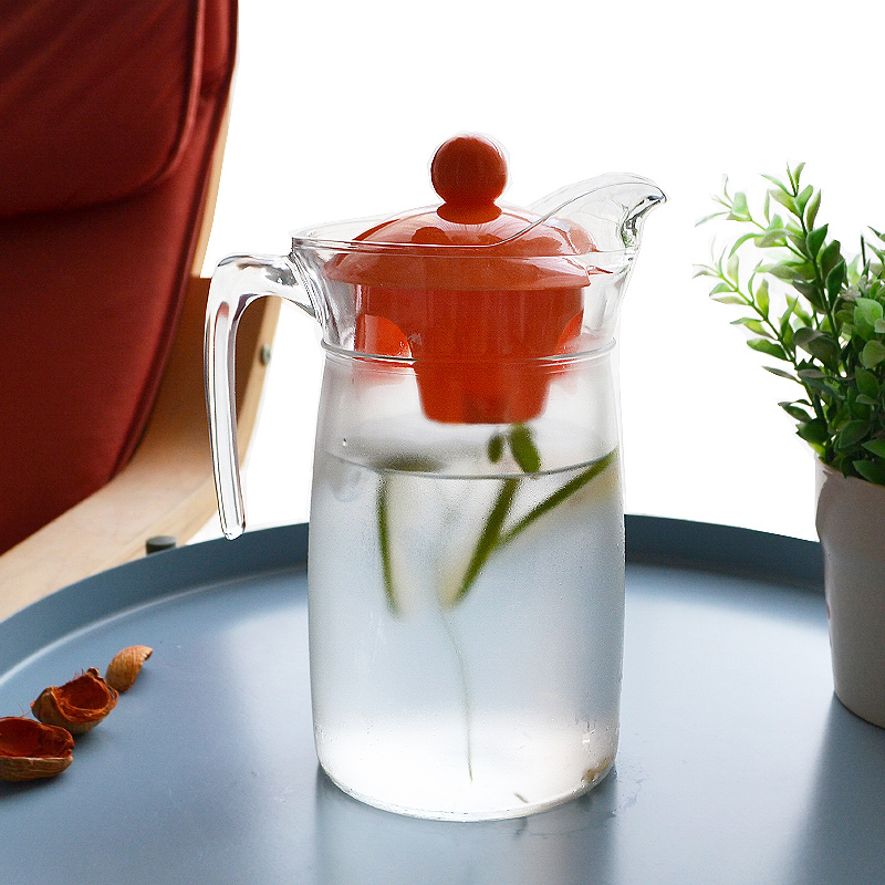 乐美雅风凉水杯有盖子透明泡茶壶