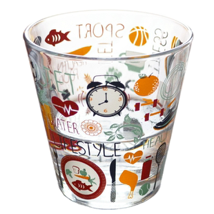 欧洲进口博格诺家用玻璃杯创意印花杯子彩色涂鸦水杯饮料杯具