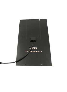 12V 7W 145X260mm 太阳能电池板带30cm圆孔DC插头 太阳能层压板