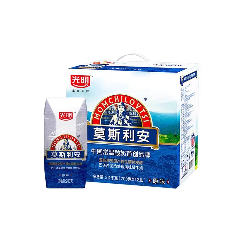 4月产 光明酸奶莫斯利安原味酸奶 200g*12 原味-xsms 咖啡/麦片/冲饮 酸奶 原图主图