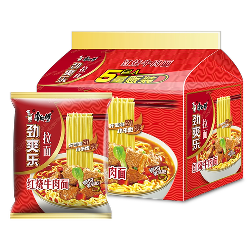 康师傅劲爽乐方便面速食方便面袋面81g*5袋多口味可选宿舍rxu