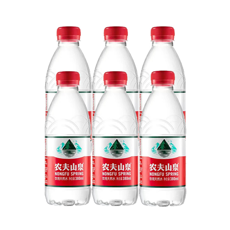 农夫山泉饮用水天然水红盖水380ml*24瓶-xsq