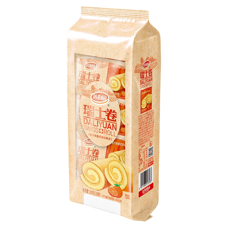 达利园瑞士卷 200g*1袋 橙汁味/草莓味/香蕉味