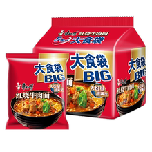 康师傅方便面big大食袋红烧牛肉香辣牛肉面番茄鸡蛋袋装120g