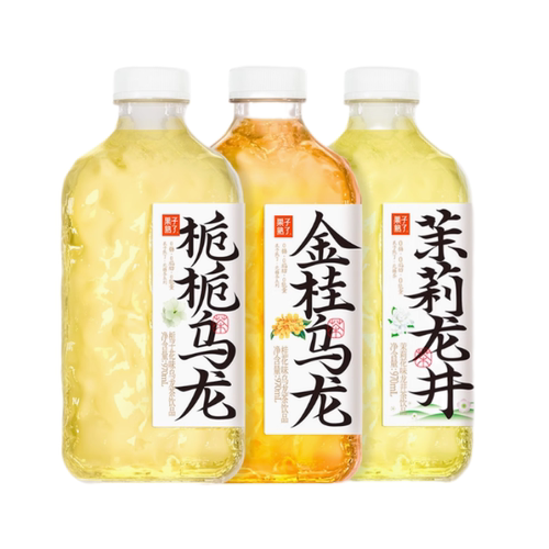 果子熟了无糖茶 970ml*6瓶 多口味混合0糖0卡0脂整箱无糖茶饮料