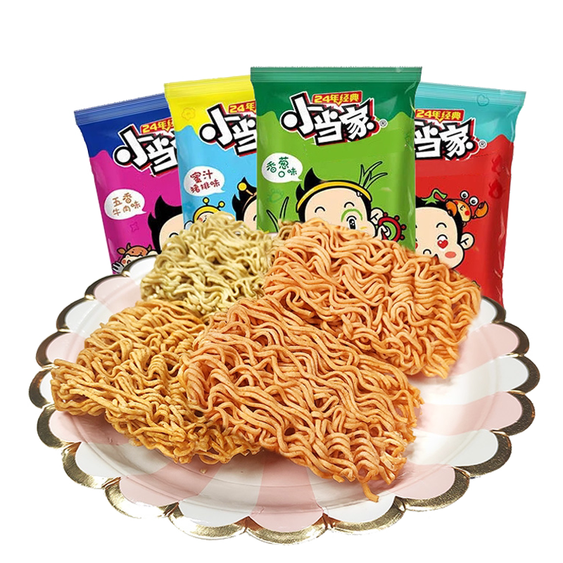 统一小当家干脆面童年怀旧小零食夜宵充饥干吃方便面20g*15包-y