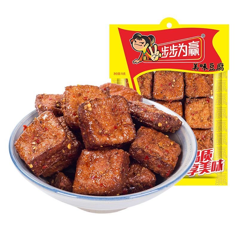 【品牌折扣】步步为赢柴火干/豆腐/香辣毛毛鱼/素鱼片/牛汁素肠*4
