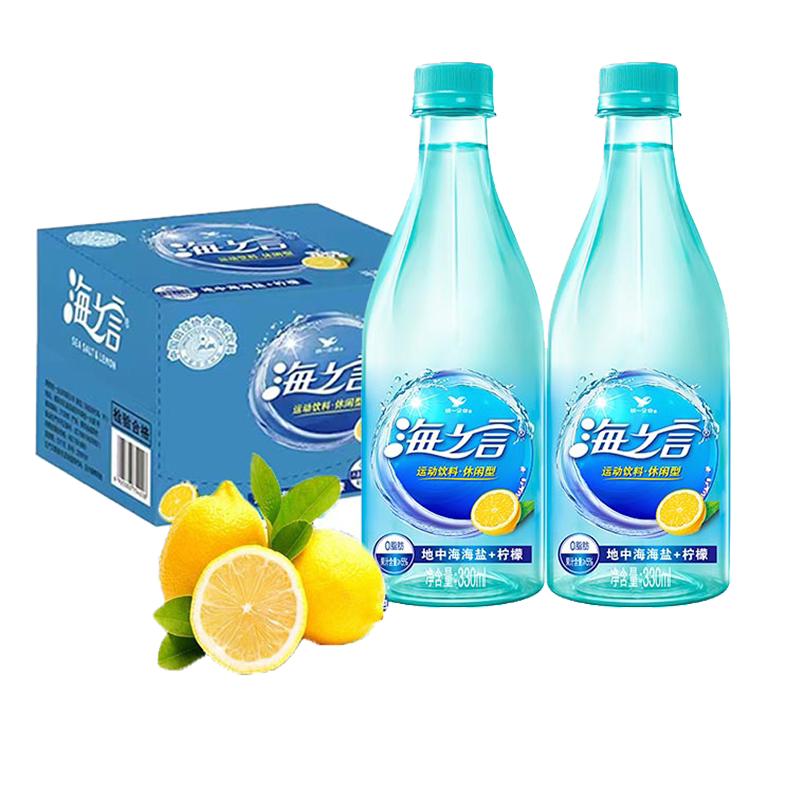 统一海之言盐汽水电解质水饮品 330ml*6瓶 柠檬味