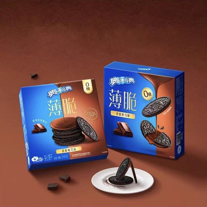 【清仓直播】奥利奥薄脆夹心饼干0糖 248g*2 黑巧味