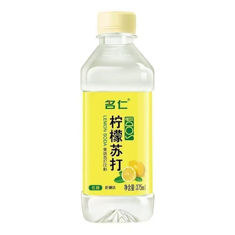 名仁柠檬味苏打水375ml*24瓶商超同款果味饮料清爽解腻-CL